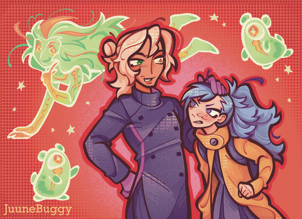 Illustration of Date, Mizuki, and Aiba from Ai: The Somnium Files, 2025