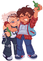 Meoware commission of Santa and Junpei 999